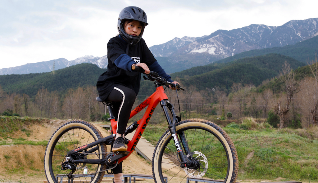 13year girl riding Tiny Rock bike